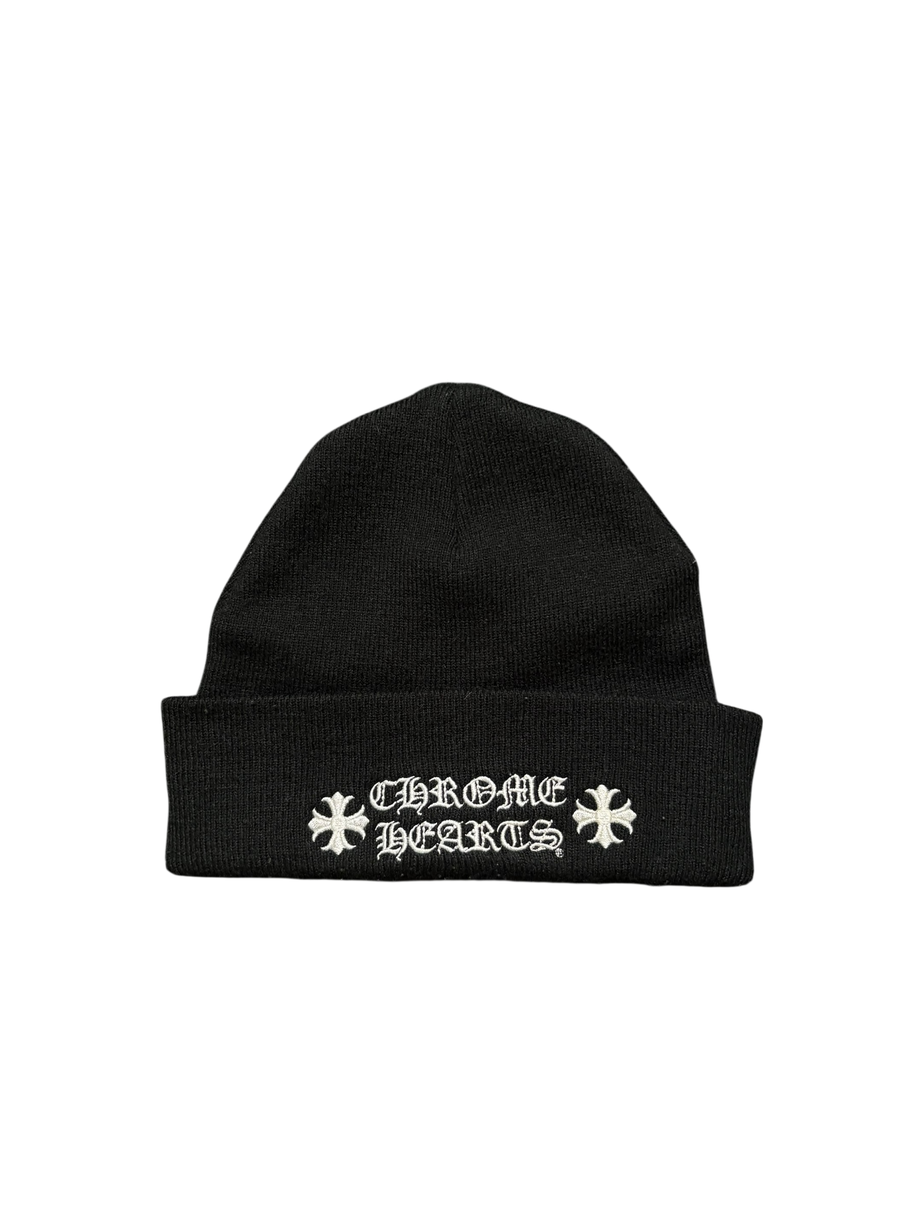 Chrome Hearts Black Logo Beanie