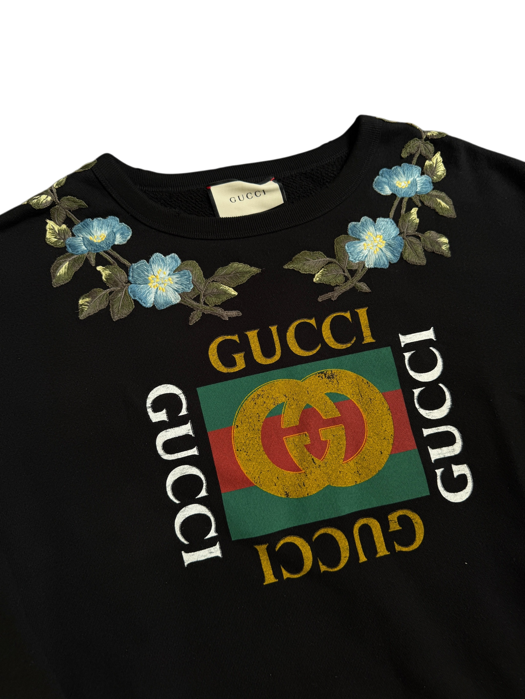 Gucci Loved Floral Embroidered Big Logo Sweatshirt