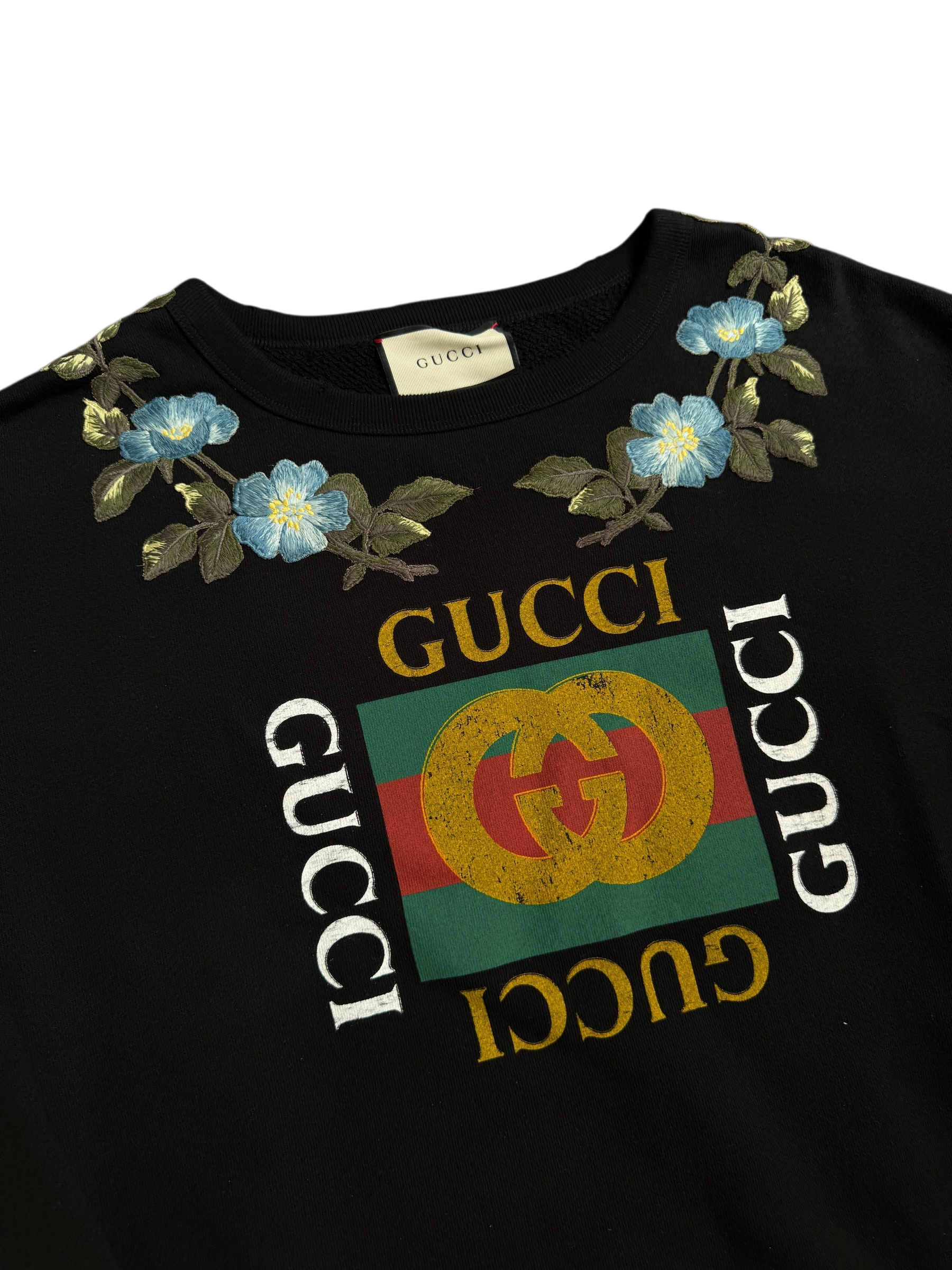 Gucci Loved Floral Embroidered Big Logo Sweatshirt