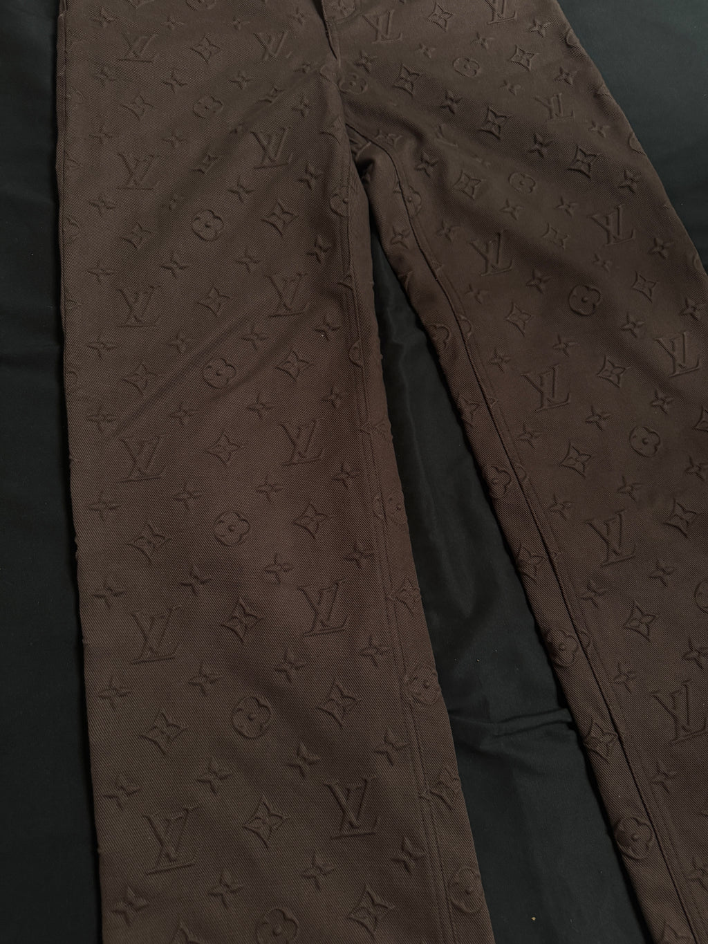 Louis Vuitton Brown Monogram Embossed Skate Jeans