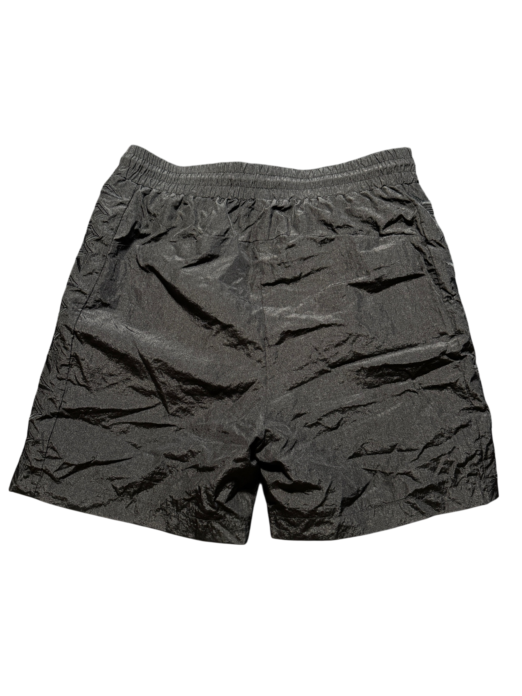 Lost Intricacy Black Nylon Shorts