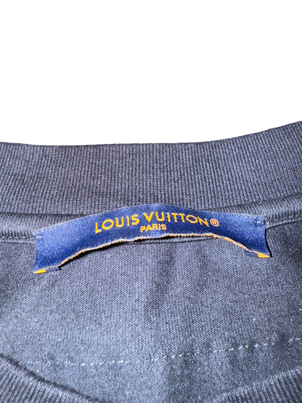 Louis Vuitton Embossed LV T-Shirt Navy - Size S