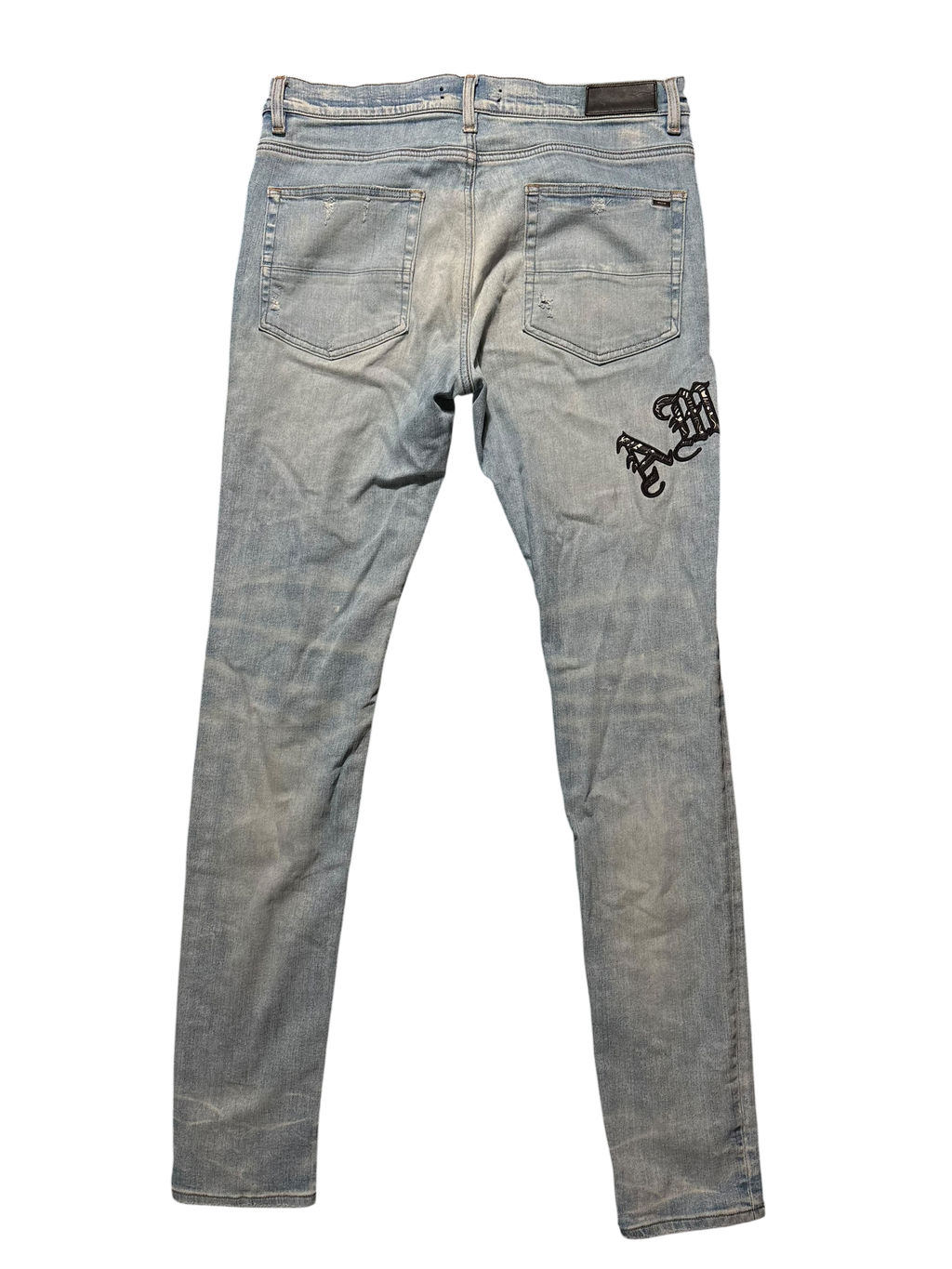 Amiri Scroll Side Patch Logo - Size 34