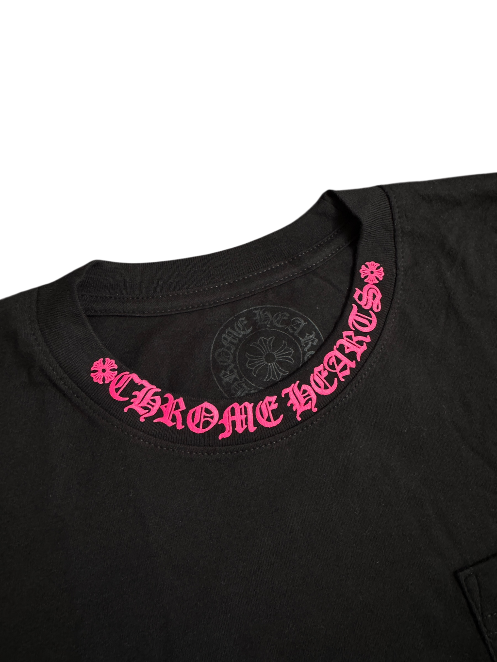 Chrome Hearts Neck Logo Pink/Black Longsleeve Shirt