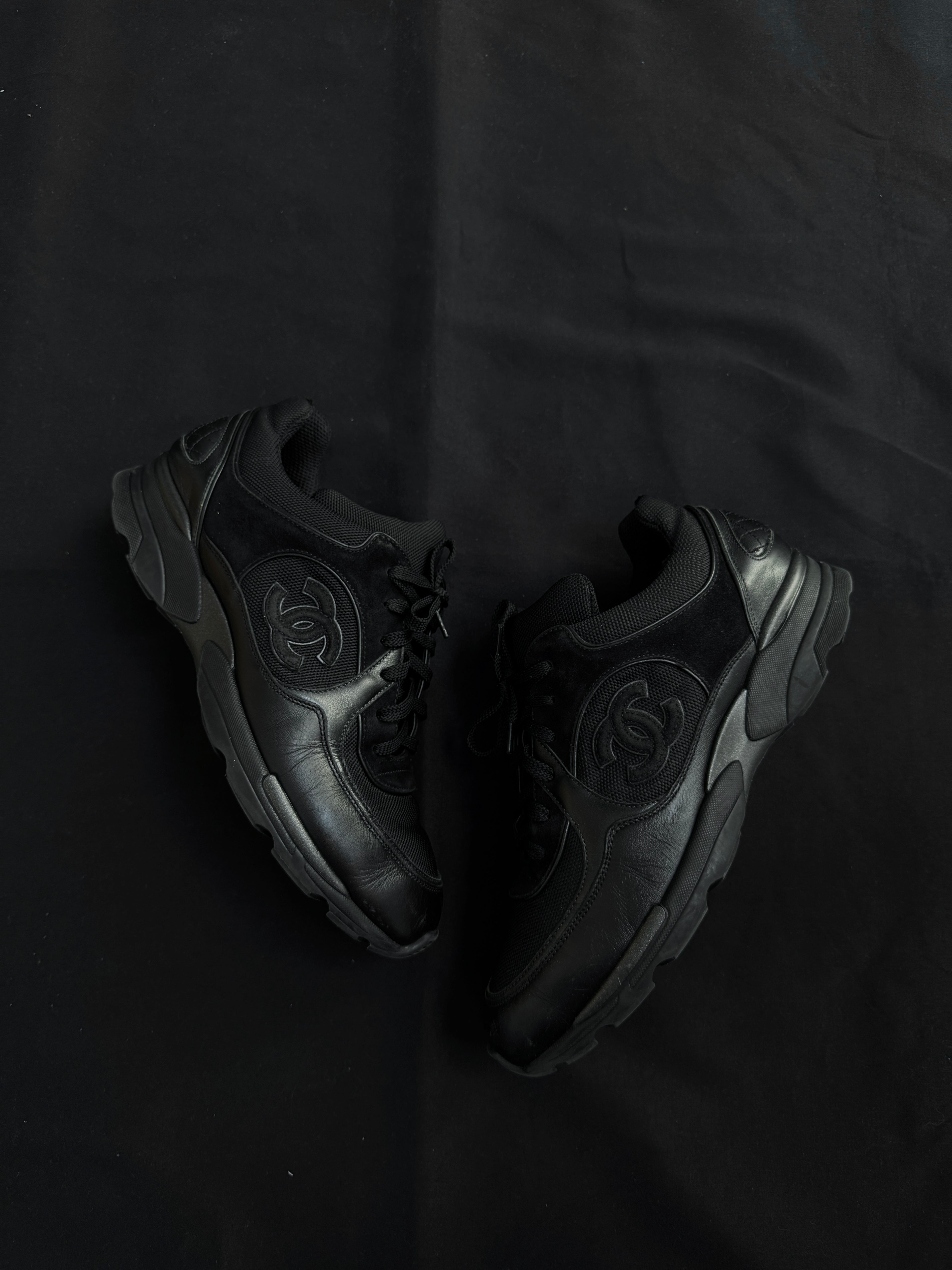 Chanel Black CC Runner Sneakers