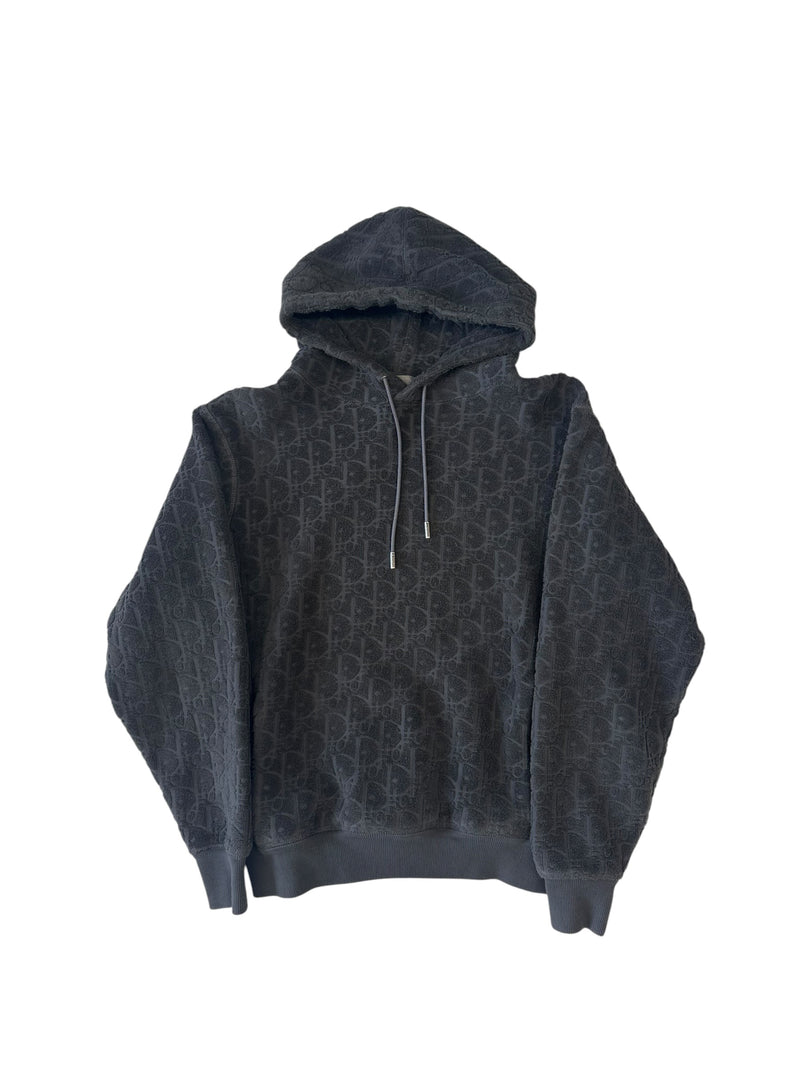 Dior Towel Oblique Hoodie Grey - Size XS