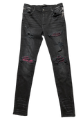Amiri MX1 Black/Pink Patch Black Jeans