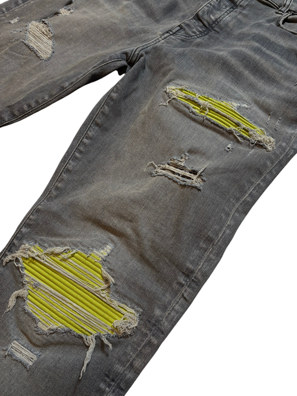 Amiri MX1 Jeans Grey Green Patch