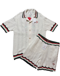 Casa Blanca Sporty Faux Crochet Set