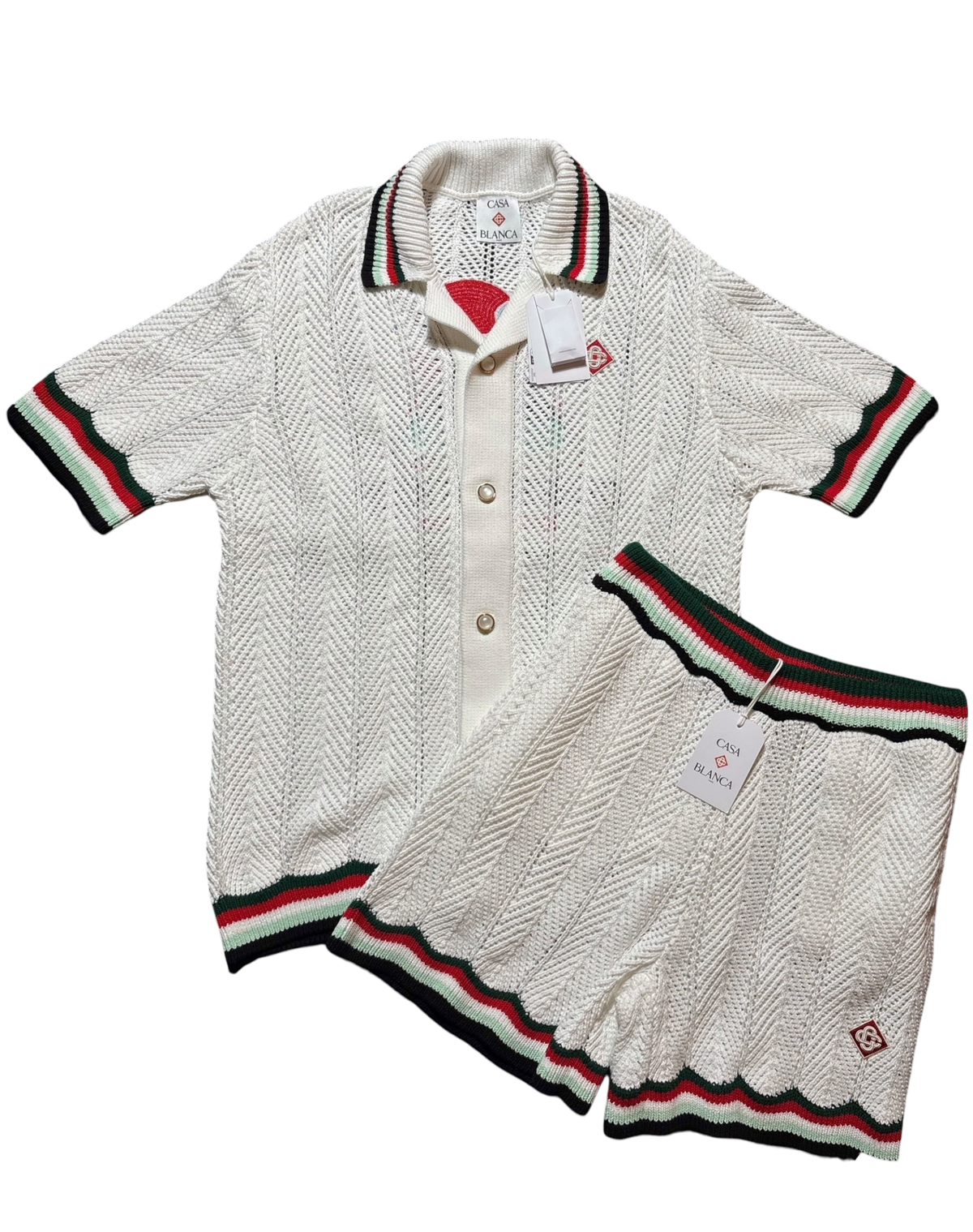 Casa Blanca Sporty Faux Crochet Set