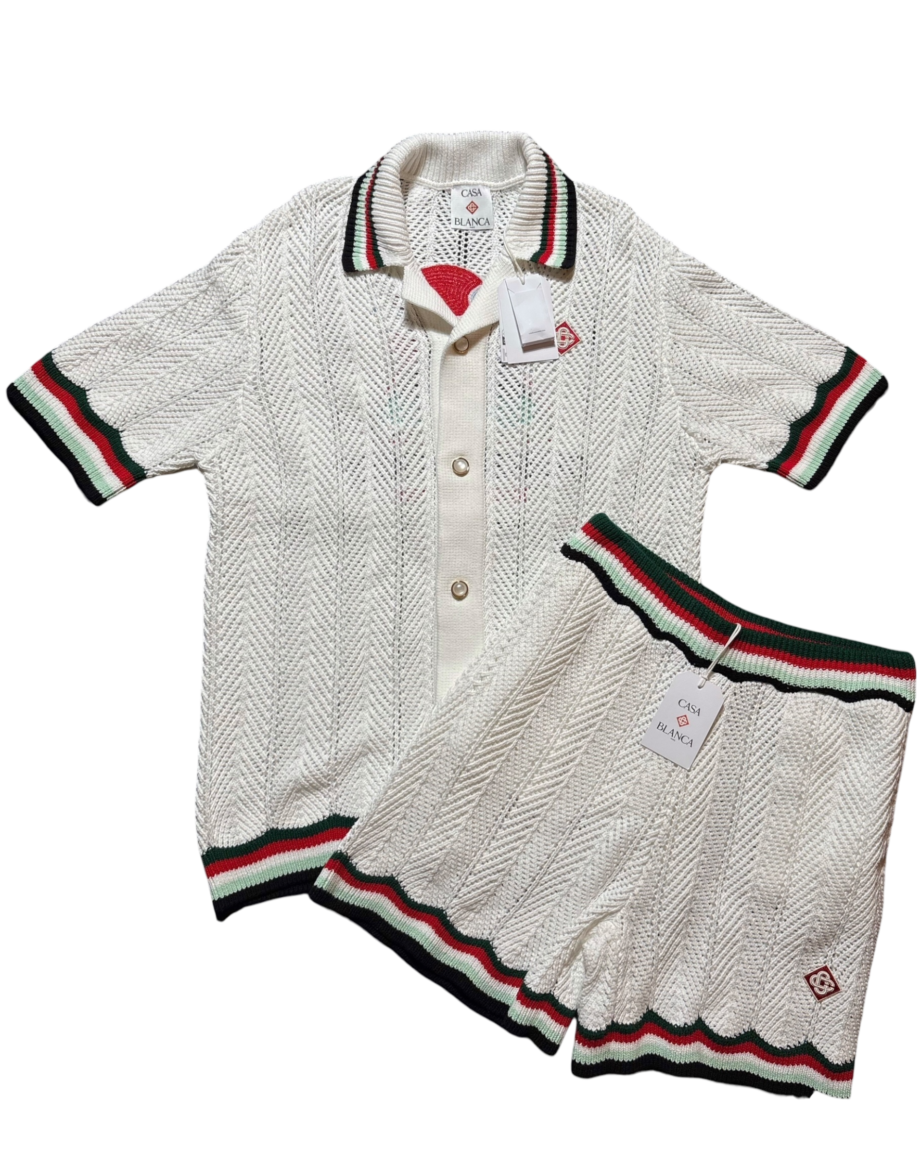 Casa Blanca Sporty Faux Crochet Set